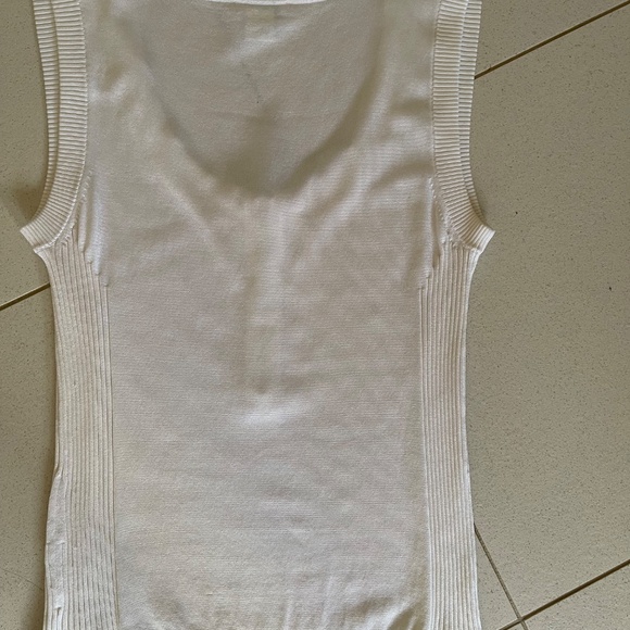 Cache White Top With Zipper Rhinestone L - Picture 5 of 5